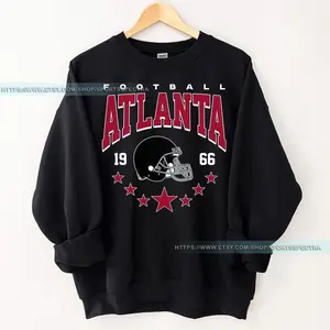 [Sale Up To 50%] Atlanta Football Vintage Sweatshirt, Retro Falcon Crewneck, Oversized Football Sweatshirt, Atlanta Football Fan Gift, Gift For Fan, Trendy USA Cotton Fabric