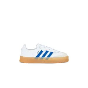 adidas Originals Samba Sneaker in Footwear White, Blue & Clear Sky