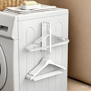 Space-Saving Laundry Organizer - Stackable Hanger Rack for Closet & Washer - Durable Storage Solution with Strong Hold - Foldable Design for Compact Spaces - Rust-Resistant Metal Hooks Hanging