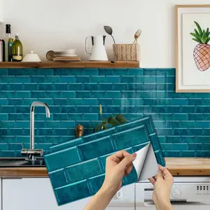 Retro Classic Replica Brick Shaped Sticker, Self-Adhesive Waterproof, Easy to Install, Strong Adhesive Backing, 15x30cm, 12/24/48pcs