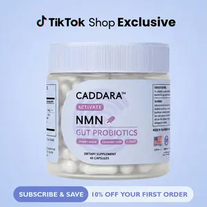 Caddara Activate Liposomal NMN 300mg & Gut Probiotics Capsules, Double Capsule,  Cellular Renewal Support, NAD+ Alternative, 60 Capsules, 30 Servings