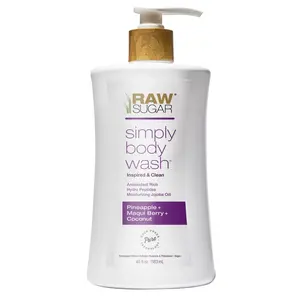 Raw Sugar Simply Body Wash, Pineapple + Maqui Berry + Coconut, 40 Fl Oz Raw Sugar LLC