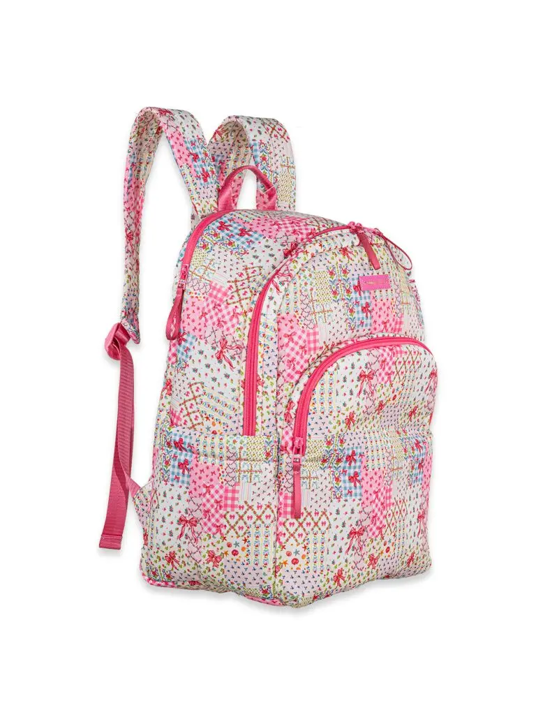 Quilted Ribbon School Backpack