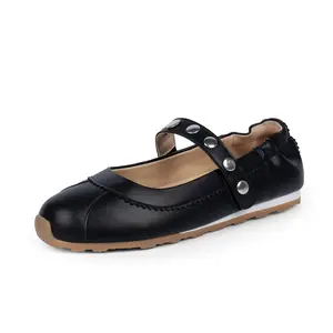 [Tigeridea]Mary Jane Ballet Sneakers Flats Dressy Shoes for Women Comfortable Slip On Casual Fashion Sneakers