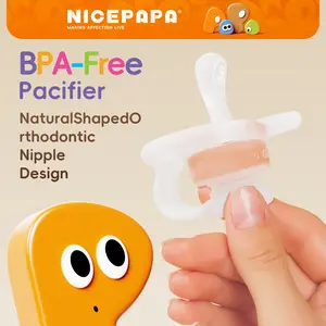 NICE PAPA Pacifier for Babies 0-6 Months BPA-Free Silicone Breathable Design with Storage Box Comfortable for Boys and Girls
