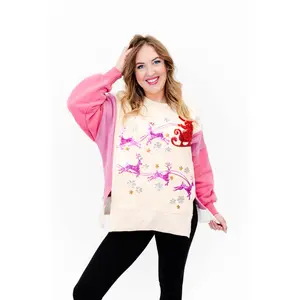 Sleigh Away Sequin Embellished Top