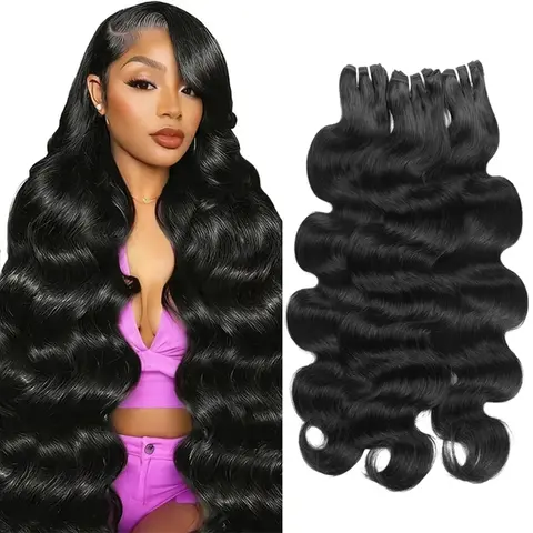 Upgrade 15A Brazilian Body Wave Bundles 100% Unprocessed Raw Human Hair Weave Bundles Quick Weave Extensions 1 3 4 Bundles #SummerVibes