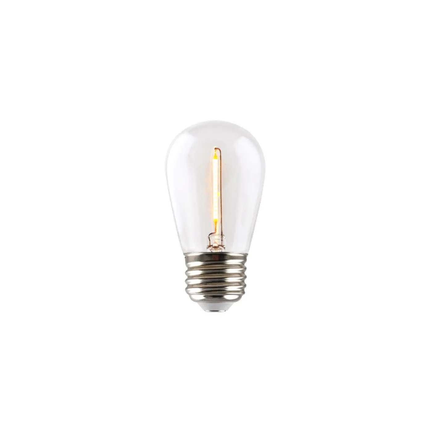 1 Watt LED S14 Bulb, Clear Filament, 55 Lumens, 2700K Warm White, Dimmable, E26 Base, Energy Star Rated