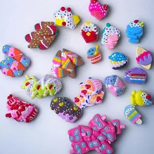 Ice Cream, Cake, Popsicle Flat back Rubber Charms for Crocs, phone cases, DIY