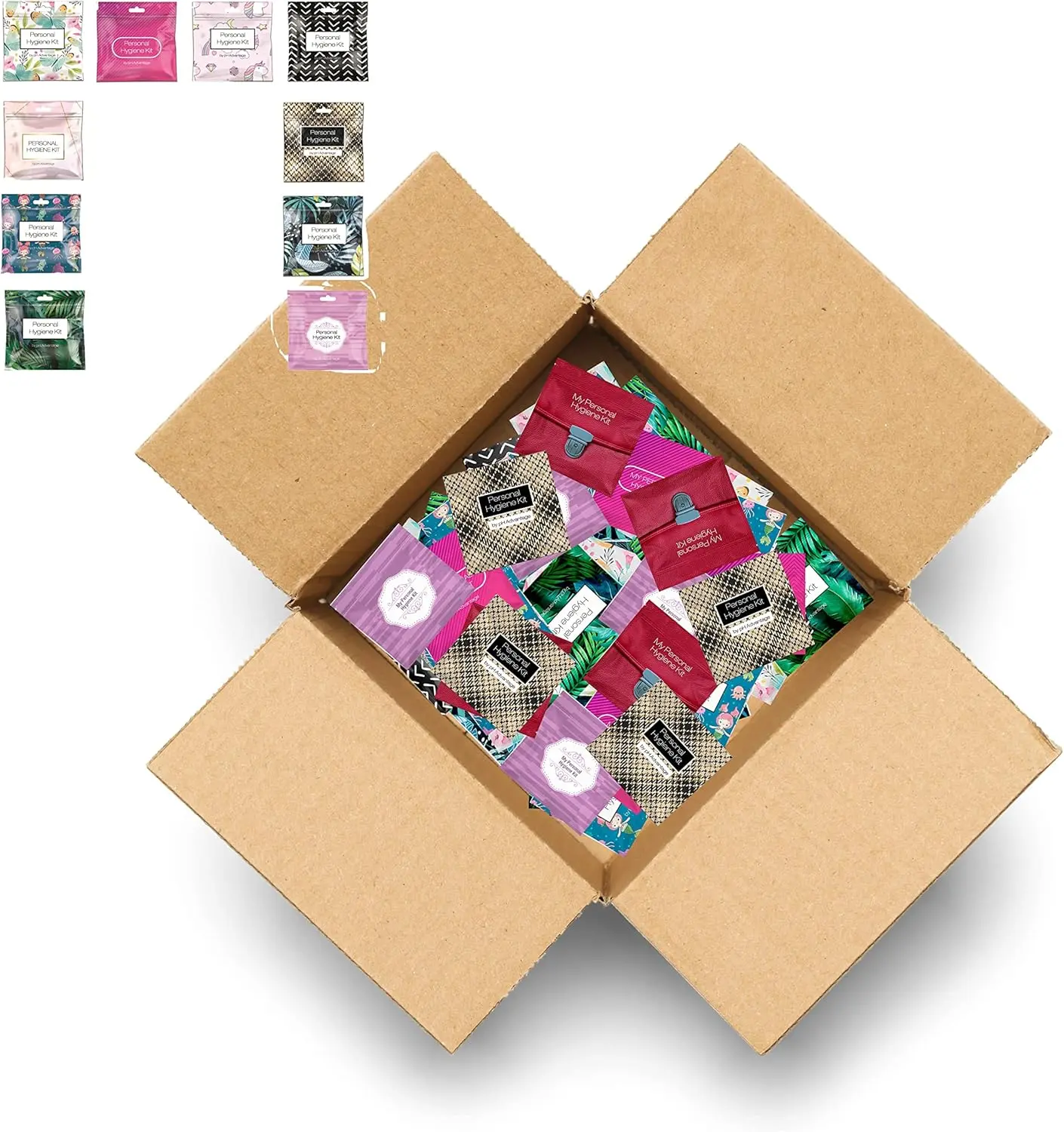 Assorted Menstrual Kit All-in-One 60 Pack Plastic Comfort