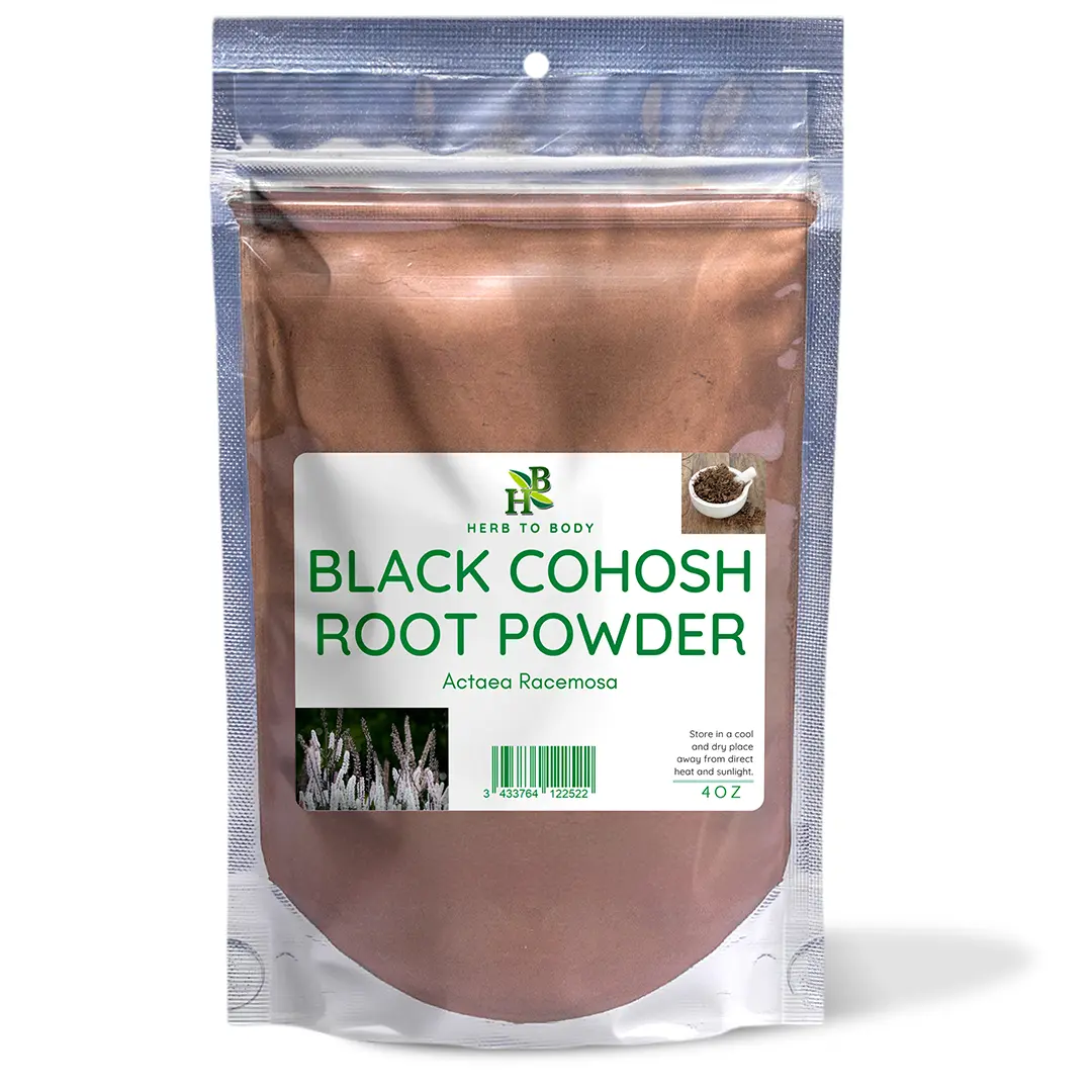 Organic Black Cohosh Root Powder - 4 oz (113 G) | Dried Herbal Spice for Culinary Use | Herb To Body