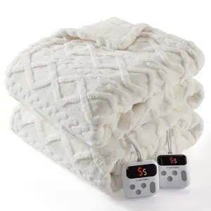 ETL Certified Fast Heating Blanket Queen Size, Heated Blanket Throw, Soft Washable Electric Blanket, With 10 Heat Settings, Fast Heating, 84x90