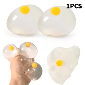 Transparent Simulated Egg Squishy, Unbreakable Single Yolk Stress Relief Egg, Water Squeeze Fidget Vent Toy, Stress Relief Fidgets, Stress Relief Model