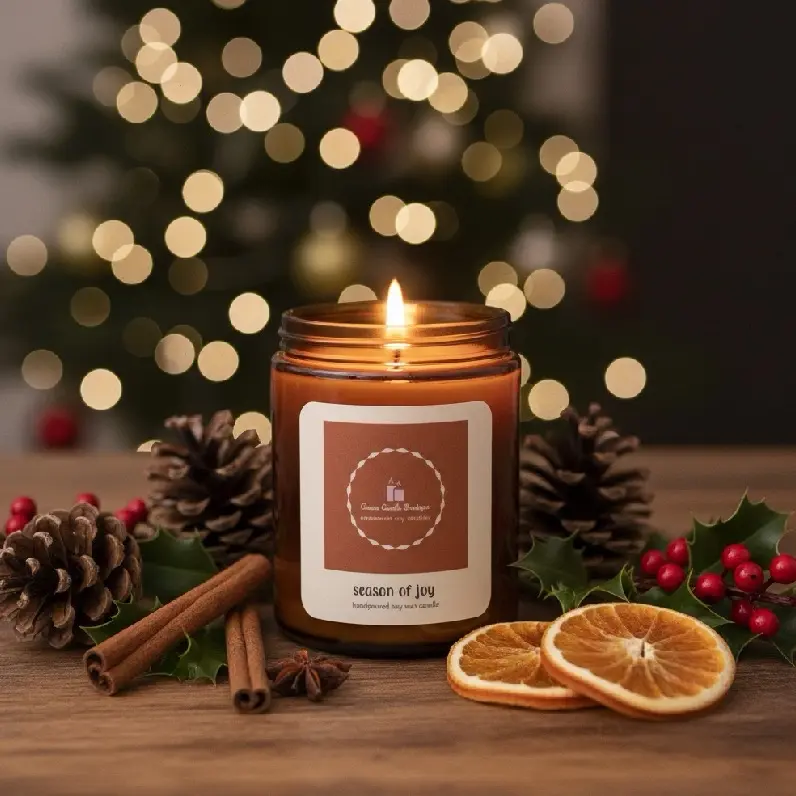 Season of Joy Scented Candle | Hand Poured Soy Candle | Cozy Holiday Candle | Christmas Home Fragrance | Winter Candle