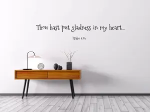 Psalm 4:7 Decal - Psalm 4:7 Sticker - Bible Verse Wall Decal - Scripture Wall Decal - Christian Wall Decal
