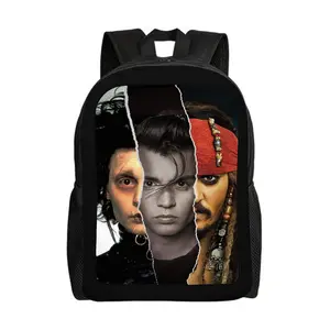 Johnny-Cash-Backpacks for Girls, Cute School Backpack, Aesthetic Bookbag for Teens, Lightweight Classic Backpack for Travel, Work, Picnic A-15