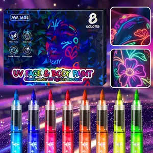 8 Color High Pigment Fluorescent Watercolor Pens, Soft Tip Refillable Ink, Waterproof Quick Dry Long Lasting, DIY Art Supplies