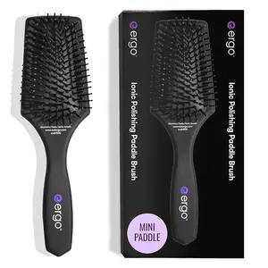 Ergo Ionic Paddle Hair Brush – Polishing Brush for Long-Lasting Shine, Detangling Brush for Wet & Dry Hair Care, Hair Styling Tool for Blow Drying