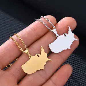 United States of America Map Pendant Necklace, USA Stainless Steel Jewelry for Men and Women, Patriotic America Map Outline Charm Chain, Fashion Accessory Gift for Him or Her, Unisex USA Map Necklace Trendy Jewelry for Everyday Wear and Special Occasions