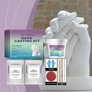 Hand Casting Kit for Couples, Romantic Sculpture Mould Craft Set with Gloves, Home Hand Molding Kit for Men and Women, Handmade Crafts, Handmade Gifts