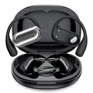 Wireless Open-ear Design Earphone, Portable Earphone with LED Display, Sports Earphone with Built-in Microphone for Running Fitness