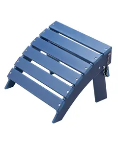 VEVOR Adirondack Ottoman 15.7L x 18.9W x 13H Inch HDPE Folding Patio Footrest Blue