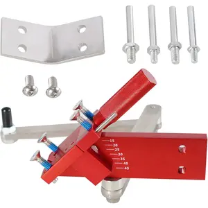 15°- 45°Lawn Mower Blade Sharpener - Ergonomic Home & Sharpening Balancer Bracket Tool Kit for Lawnmower Blades 5005 - Red