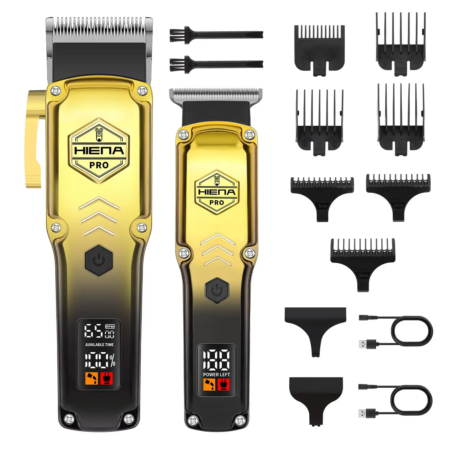 Men's Professional-Grade Hair Clipper Set - MaleGrooming Tool with USB Charging, Sleek Design, DualFunction (Hair Cutting & Shaving) Ideal Gift for Boyfriends