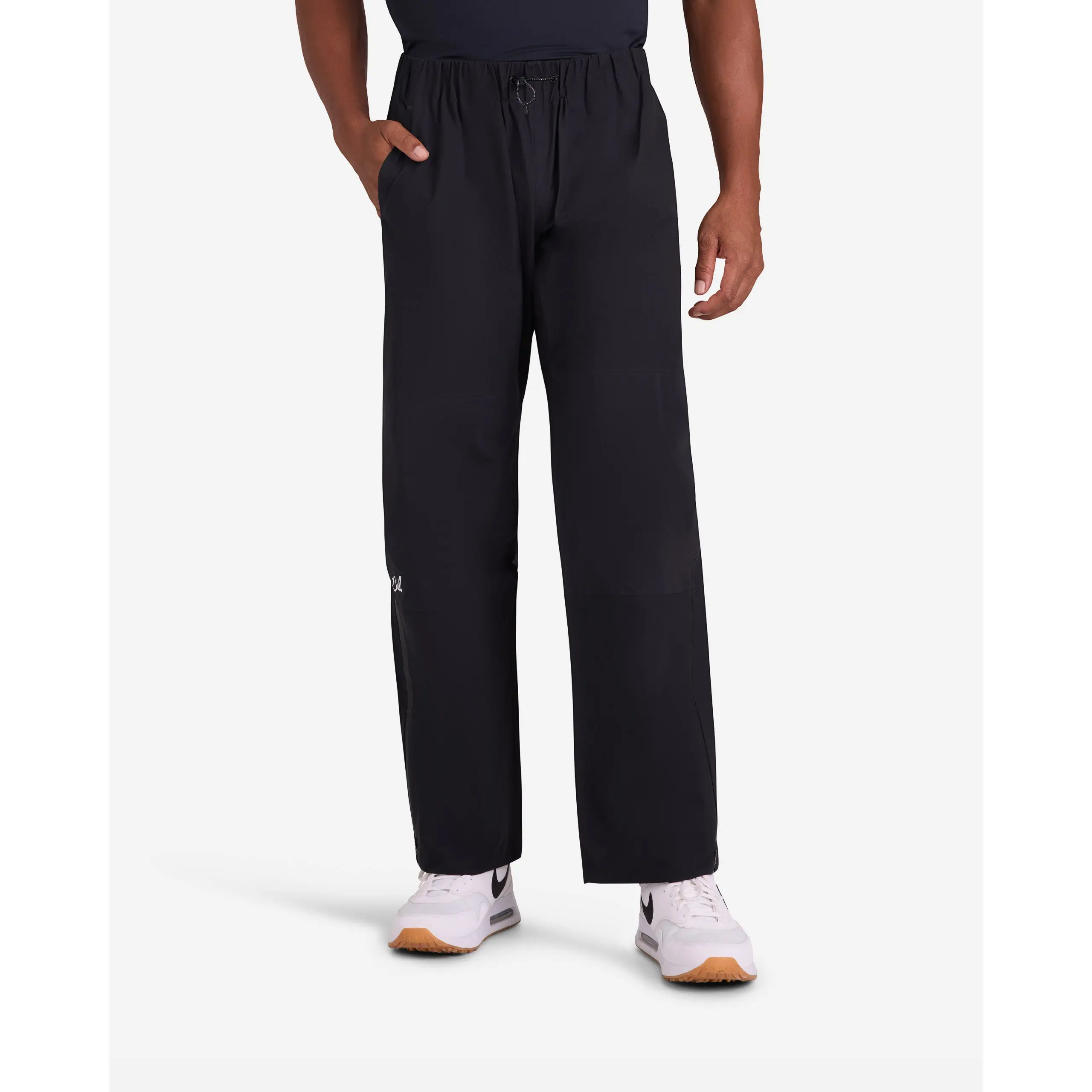 Bad Birdie Men's Atmos Rain Pant - Waterproof and Packable 3-Layer Ripstop Golf Trouser with Elastic Cuffs and Kangaroo Pocket, Fabrics, Menswear, Sleeve