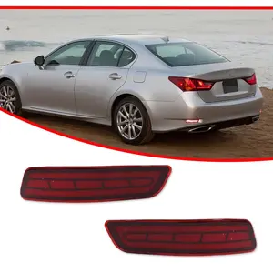 2pcs LED Bumper Reflector For 2013-2018 Lexus ES300h ES350, 2016-2020 GS350 GS450h GS200t GSF,Replace OEM 8192030040,8191030040, LX1185101,LX1184101