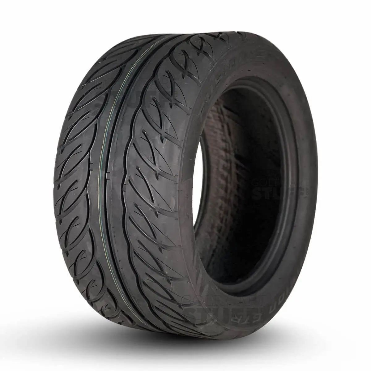 Golf Cart Tires, Fusion GTR Steel-Belted Radial for Streets & Turf with High Performance Directional Tread, DOT Approved for 12", 14" & 15" Wheels, 1 Gtw Fusion Gtr Steel Belted Radial Street Golf Cart Tire, 15" Aluminum Or Steel Golf Cart Wheels