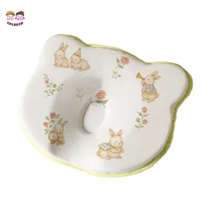Baby Head Shaping Pillow Soft Cute Animal Print Anti Flat Head Pillow Sleeping Support Pillow for Newborn Infant portable design bedpan Floral Print Foldable Baby Bed Floral Print Foldable Baby Bed newborn baby