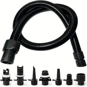 Paddle Board Pump Adapter Set, Sup Air Pump Hose with 7 Nozzles for Inflatable Paddleboard, Boat, Tent, Pool, Paddle Board Accessories Replacement Parts for Electric SUP Pump, Rafts, Kayak
