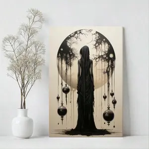 Hekate Premium Matte Poster, Art Nouveau Print, Hecate Greek Goddess of Magic and Witchcraft, Divine Feminine Art, Greek Mythology Decor, Large Canvas Wall Art,Witchcraft Divine Fe Theme Canvas Posters & Prints