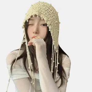 pearl pendant tassel handmade Baotou hat