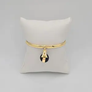 Women's 14k Plain Bangles with Charms for Daily Wear