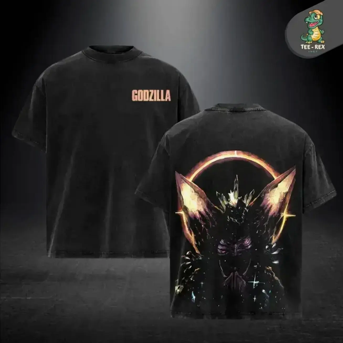 Space Godzilla Gojira Vintage Menswear Gift movie fans Top Apparel Classic Oversized Seamless Simple Straight Man Clothes Cotton designer shirts Movie Shirt, graphic tees, men gifts, ,Graphic Streetwear T-shirt PZW