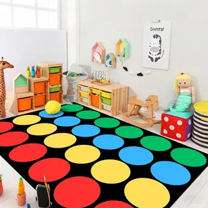 Colorful Dot Pattern Floor Mat, Non-slip Soft Floor Carpet, Rectangle Home Decorative Mat, Washable Floor Mat for Home Living Room Bedroom