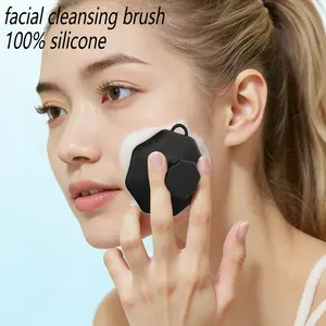 Silicone Facial Cleansing Brush, Pore Scrubbing Brush, 1 Count Manual Waterproof Face Scrubber, Handheld Skin Care Face Brushes for Men & Women, Facial Care Tools