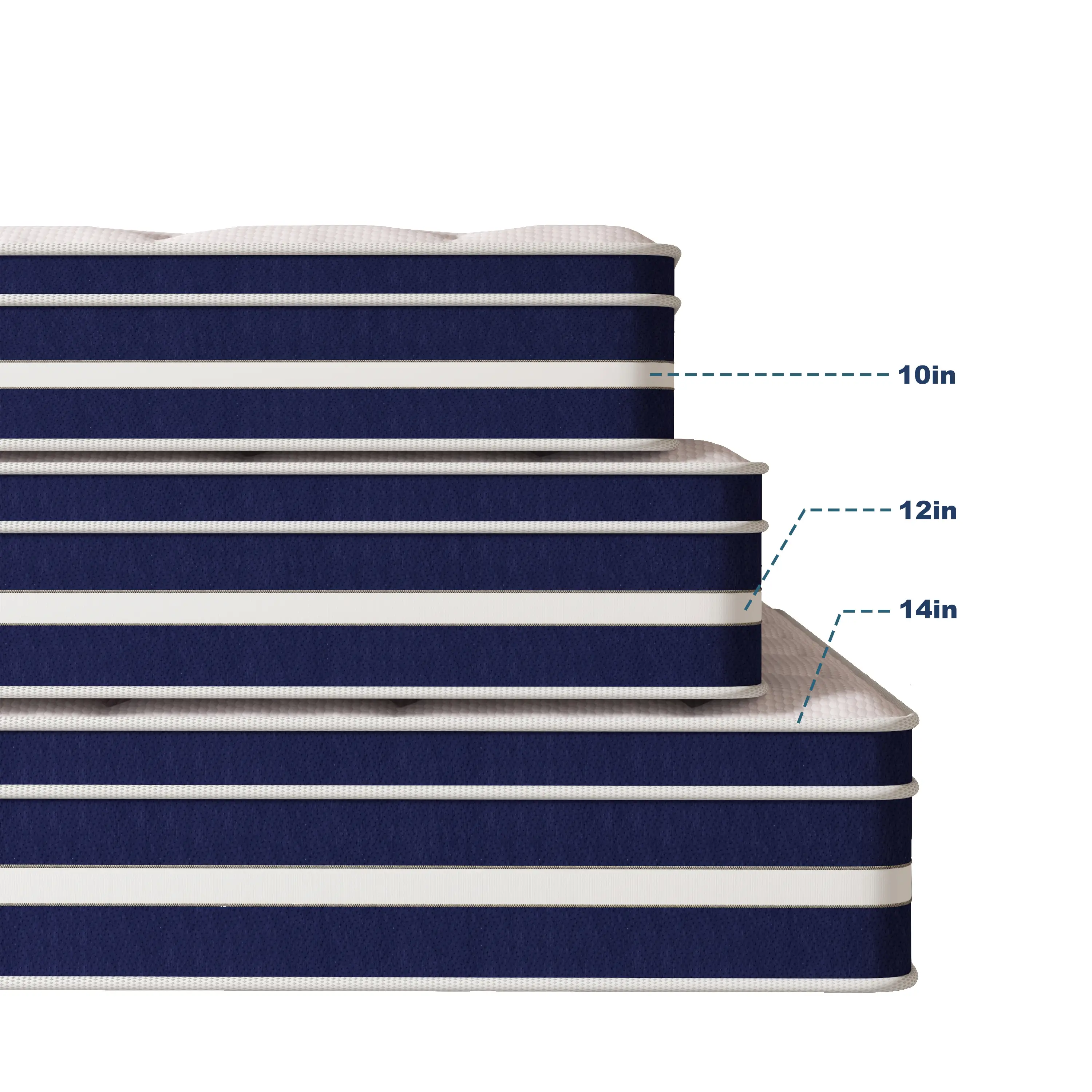 FVBEAYA 10/12/14 Inch,Twin,Full,Queen, King, Memory Mattress with Independent Springs, Motion Isolation and Firm Edges, Medium Firm, Provides Pressure