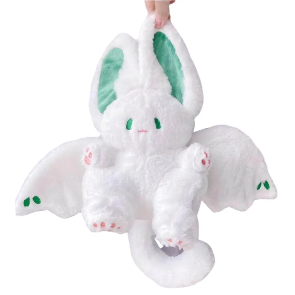 White Bat Cat Plush Toy 13.8 inches, Kawaii Stuffed Animal for Kids, Bat Stuffed Animal Plush, Bat Stuffed Animal, Soft Cute Plush Toy