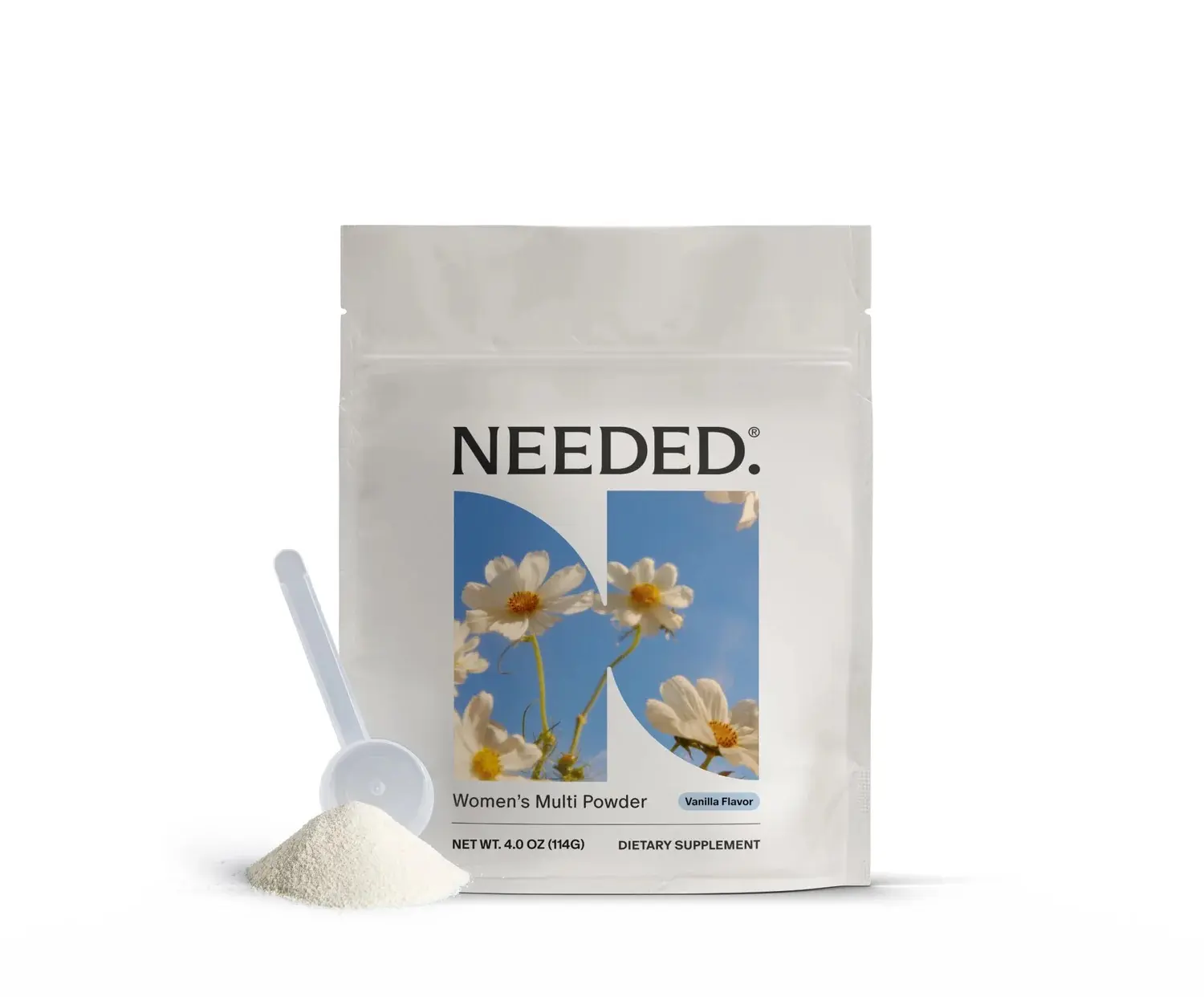 NEEDED. Women's Multi Powder - Vanilla - 30 Scoops (1 Month Supply) - Expertly-Formulated 22 Bioavailable Nutrients - Vitamin D3, B12 & Biotin - Energy Mood & Immune Health - Hair Skin & Nails - Pill-Free - Fertility to Postpartum