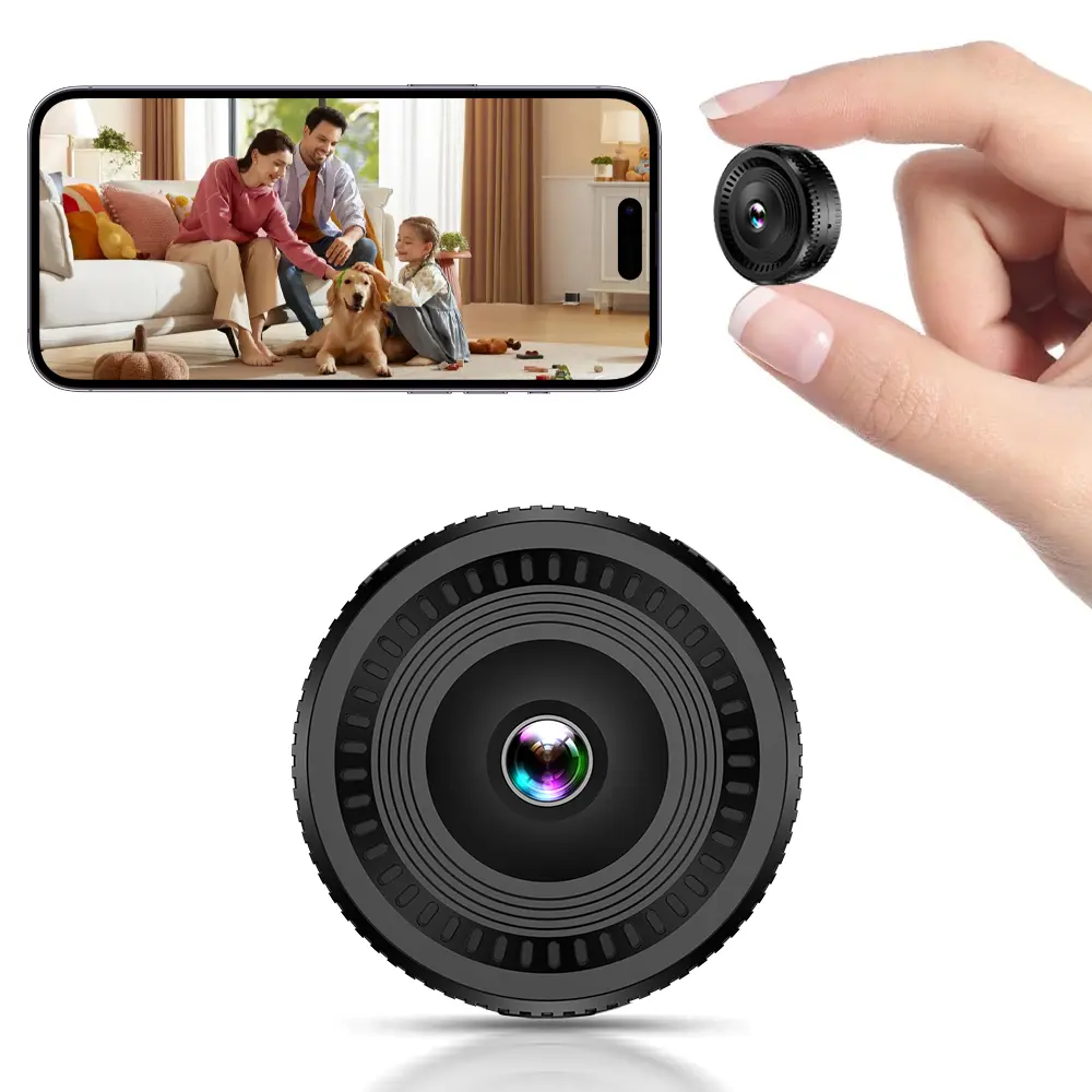 Mini Spy Hidden Wi-Fi Security Camera - Portable 1080p 30fps Video Device, Micro SD TF Card Compatible, Night Vision, Easy-to-Use Home Surveillance for Privacy Protection