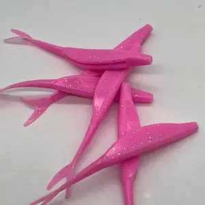 Fluke 5” Bubble Gum Color Soft Plastic Bait - Pink Color, Ideal for Fishing and Outdoor Activities