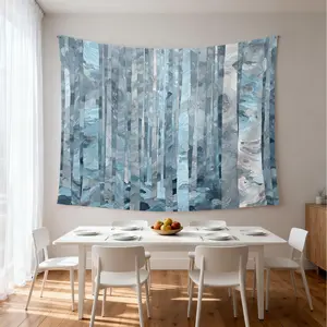 Abstract Birch Forest Print Wall Tapestry, Soft Microfiber Fabric, Machine Washable, All Season, Photo Prop, Decor for Bedroom Living Room Cabin, Ideal Gift