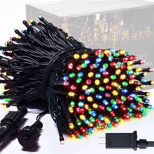 JMEXSUSS 8 Modes Christmas Tree Lights Multicolor, 250 LED Multicolor Christmas Lights Indoor, 91.5Ft Green Wire Waterproof Christmas Lights Outdoor for Tree Party Garden Patio Christmas Decoration JMEXSUSS