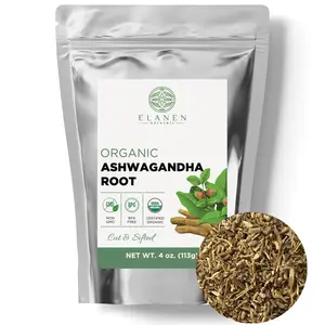 Ashwagandha Root, USDA Certified Organic, Cut & Sifted