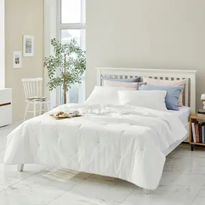 [12th Restocked] High-Density Percale Cotton Comforter Set in White
