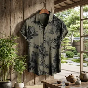 Men's Casual Hawaiian Shirt Short Sleeve Button Down - Tropical Floral Print Summer Beach Shirt Lightweight Breathable Fabric Perfect for Vacation Party Outdoor Leisure Wear Comfortable Fashion Style