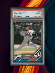 2024 Topps Now - Ty Madden #664 - Rookie Call-Up - Blue /49 - PSA 8
